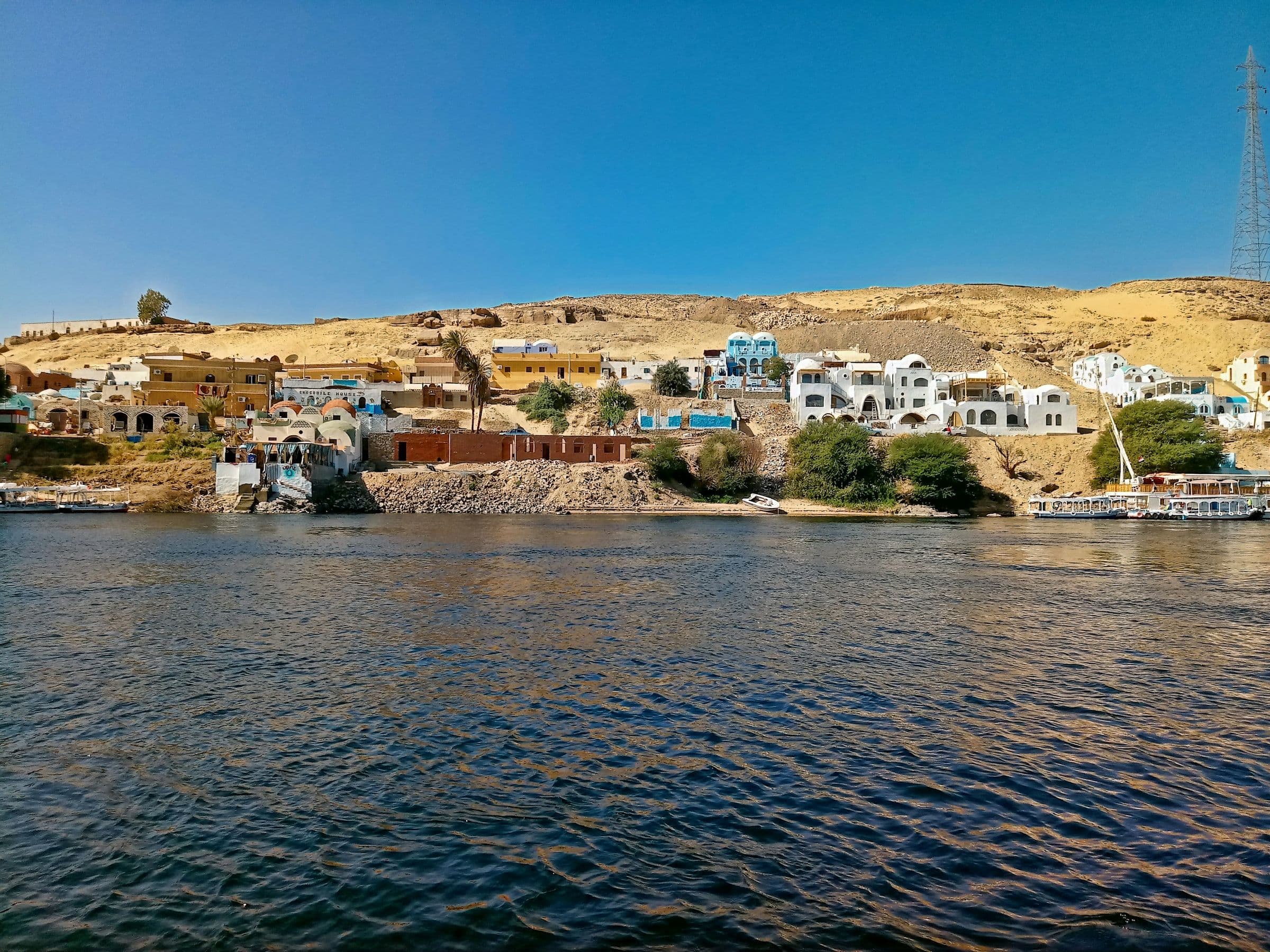 A Nubian village on the west bank of the Nile