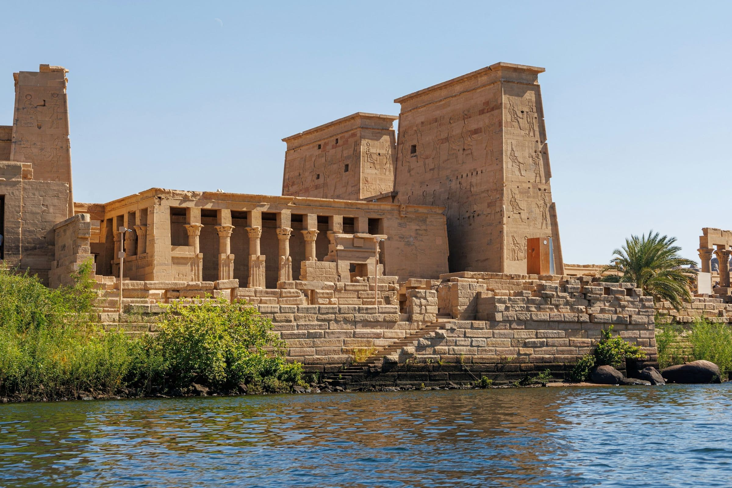 Philae Temple rising from the water on Agilkia Island